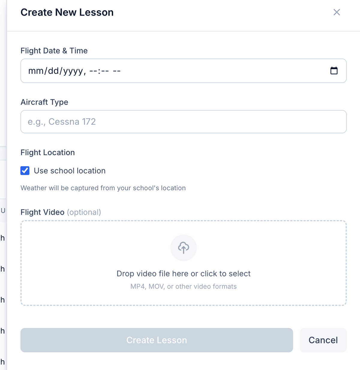 Video Upload Interface
